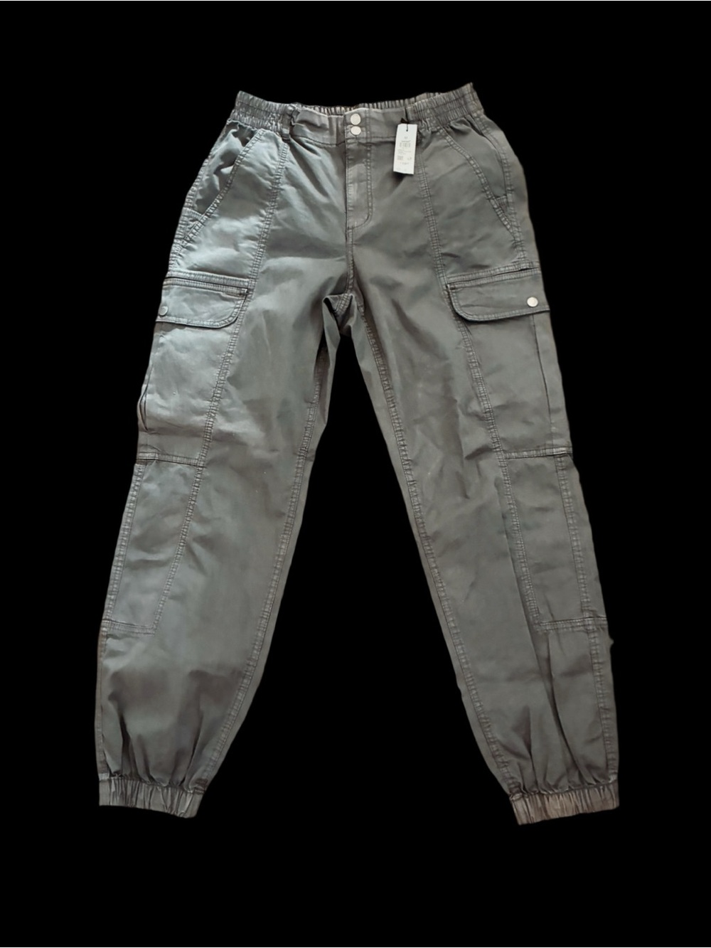 Garage Women's Gray Cargo Jogger Pants - Picture 9 of 13